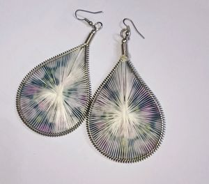 Thread Woven Beautiful Earrings In Shades Of 💜