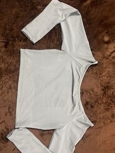 Grey Long Sleeve Top