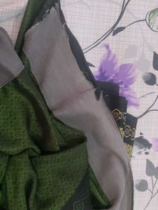 Green Printed Saree