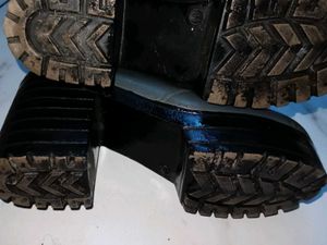 Gray Studded Ankle Boots