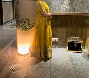 Elegant Yellow Lehenga Choli 1 time use
