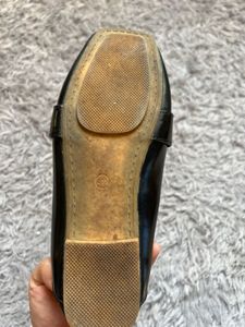 Black Chain Loafer Mules