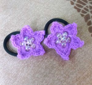 Crochet Purple 💜 Flower Hairbands