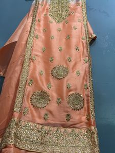 Beautiful Embroidery Double Shade Suit With Duppt