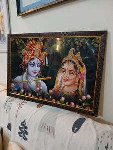 Radha Krishna framed Art Print