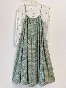 UNIQLO Cute Green Print Dress (no top)