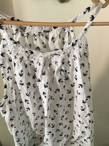 Anchor Print Sleeveless Top