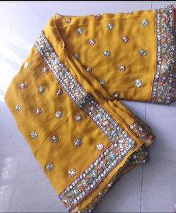 Tikka Work Saree🥻