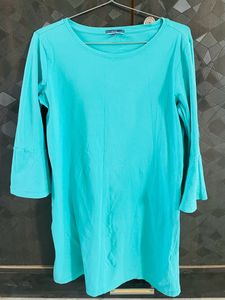 Bell sleeves cyan Tunic - Shirt Dress