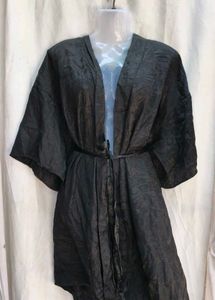 Stylish Black Kimono Robe
