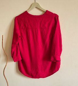 Red Sleeve Top