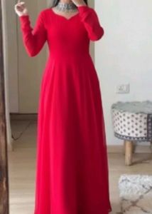 Elegant Red Ethnic Gown