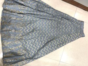Silk long skirt