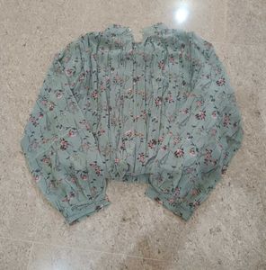 Casual Floral Crop Top