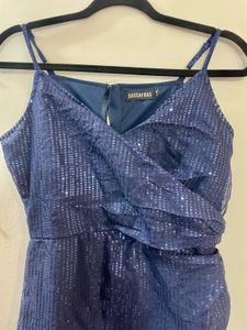 Navy Sequin Bodycon Dress