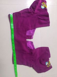 Dark Purple Hand Made Embroidery Saree