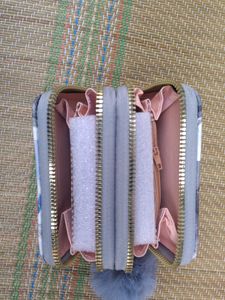 Floral Card Holder with Pom Po