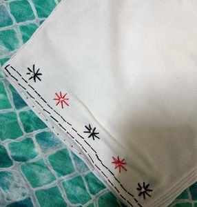 Embroidered High-Waisted Denim Shorts