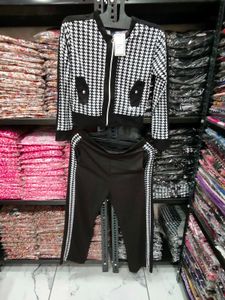 Chic Houndstooth Tracksuit