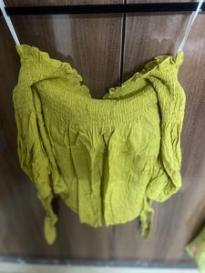A Cute Attractive Stylish Mustard Coloured Top