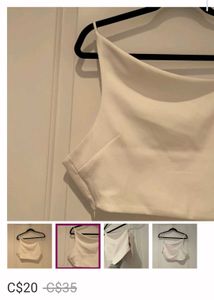 ZARA one shoulder crop top