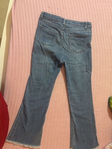 Blue Denim Flare Jeans