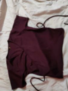 Burgundy Wrap Top