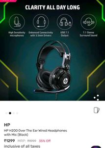 HP headphones 🎧 with mic