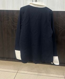 korean Chic Navy blue shirt😍