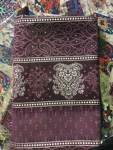 Satin Feel Saree With Blouse