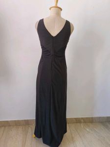 Vintage Black &amp; Gold Maxi Dress