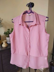 Light Pink Sleeveless Blouse
