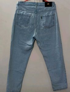 MK Trends Light Blue High‑Rise Straight Jeans