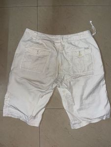 White Cargo Bermuda Shorts