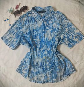 Blue Floral Shirt