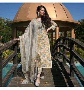Printed With Lace Work Kurta Set