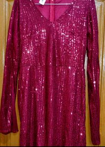 RED SEQUIN DRESS