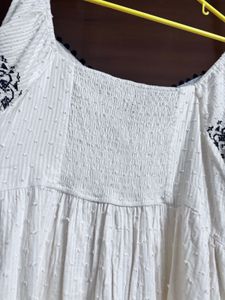 “Bombay Paisley” off white embroided dress