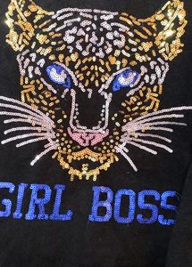 Girls T Shirt With Lion Sequence