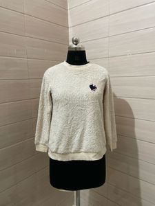 Crocodile Cozy Cream Sweater