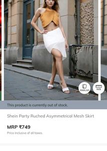 White Cotton Ethnic Skirt