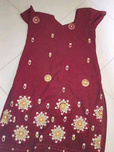 Orange Dress Material