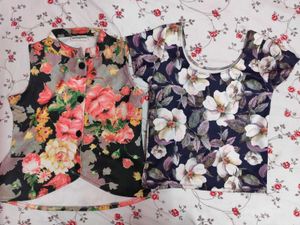 Floral Print Top Set Of 2