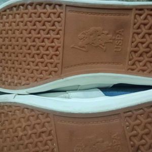 US Polo Assn. White Canvas Sneakers