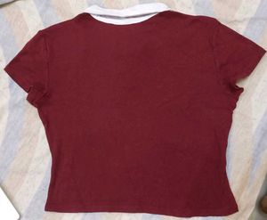 H&amp;M Maroon Polo Tee