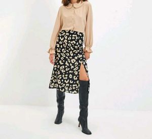 Black Printed Skirt