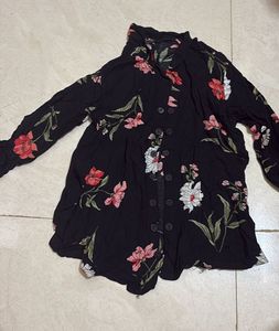 Floral Print Button-Down Shirt