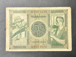 50 Mark Germany Very Old Note Rare