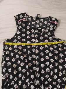 Cute Cat Print Romper