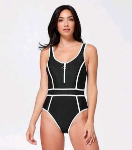 Basic Swimsuit With Chain In Front